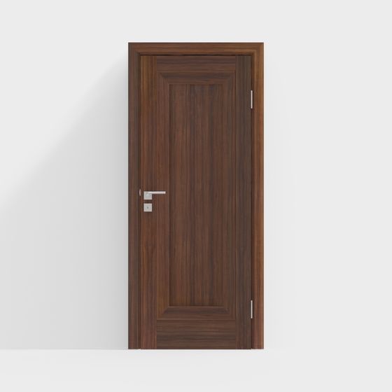 Wooden Door 3D model in Minimalist Design