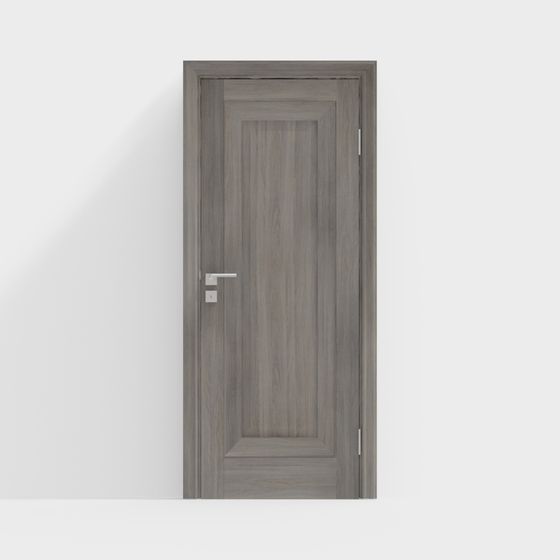 Stylish Gray Wood Texture Door 3D model
