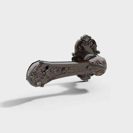 Retro Luxury Handrail 3D model