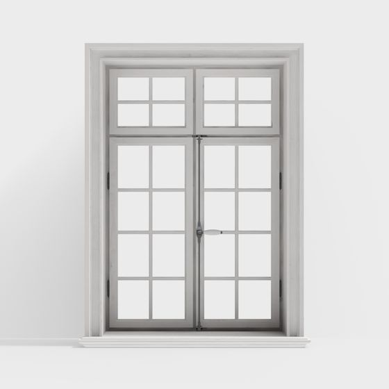 Stylish Double-Hung Window 3D model Design