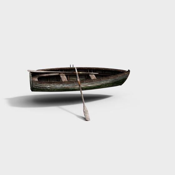 Vintage Rowboat 3D model