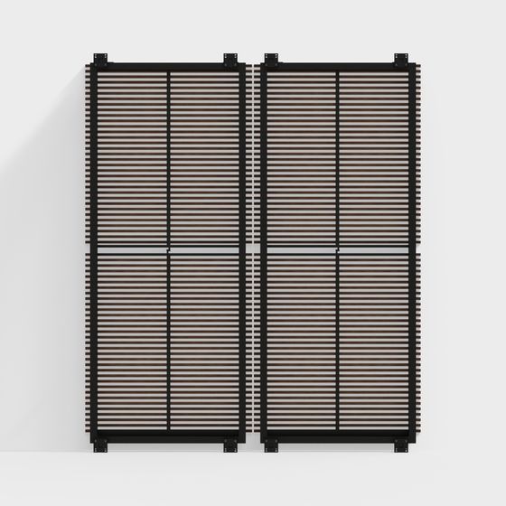 Low Poly Slat Wall 3D model for Modern Interiors
