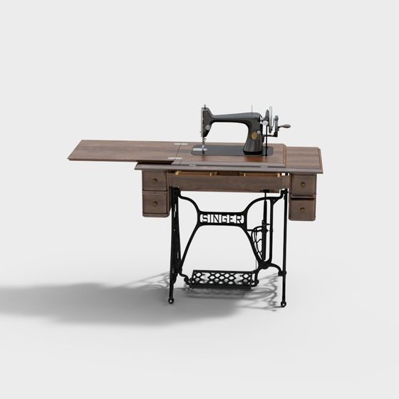 Vintage Modern Singer Sewing Machine 3D Model