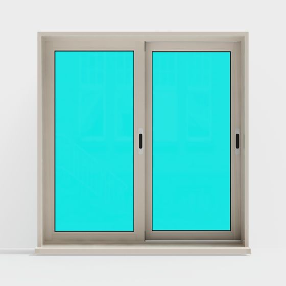 Minimalist Double Door 3D Model for Modern Architecture