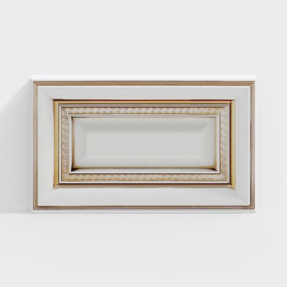 Sophisticated Low-Polygon Decorative Frame 3D model