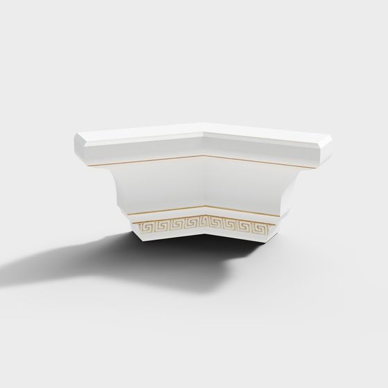 Grecian Corner Shelf Low Poly 3D model