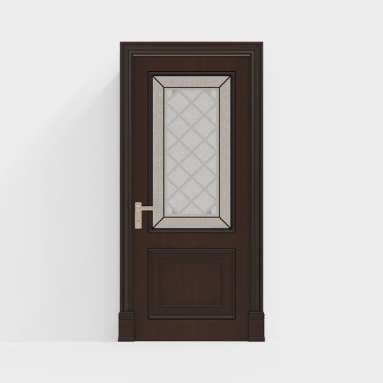 Classic Wooden Door 3D model