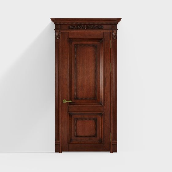 Opulent Wooden Door 3D model