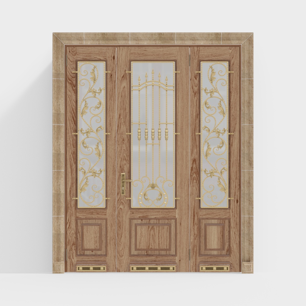 modern wooden door