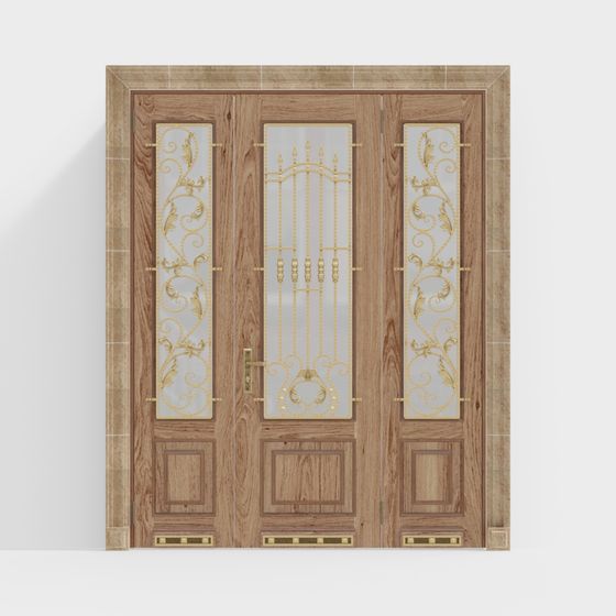 Elegant Double Door 3D Model for Modern Spaces