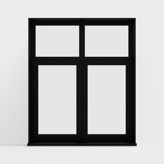 Elegant Low Poly Window 3D Model Design