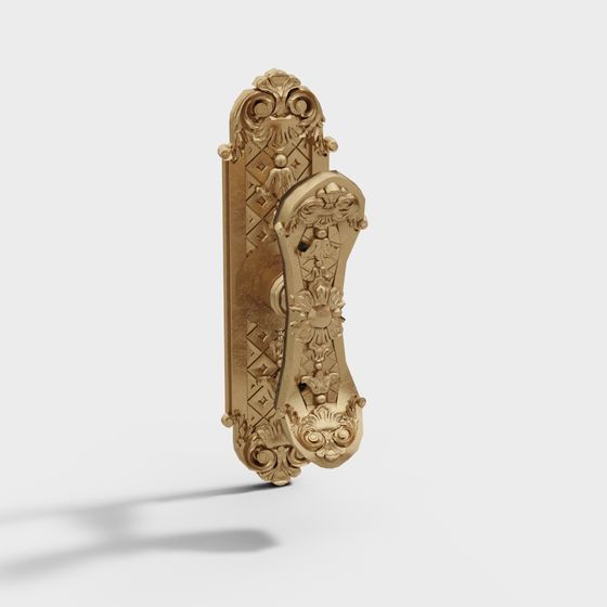 Golden Door Handle 3D model