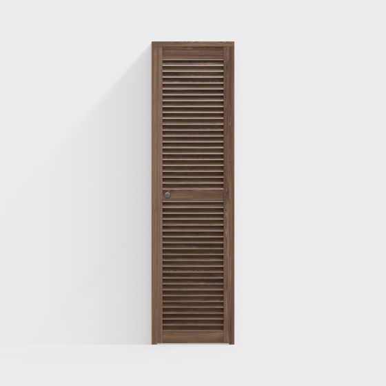 Wooden Louver Door 3D model
