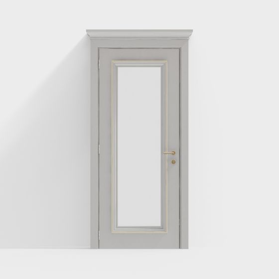 Classic Gray and White Door 3D model for Creative Applications