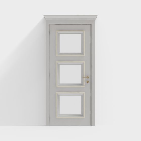 Classic Three-Panel Door 3D model