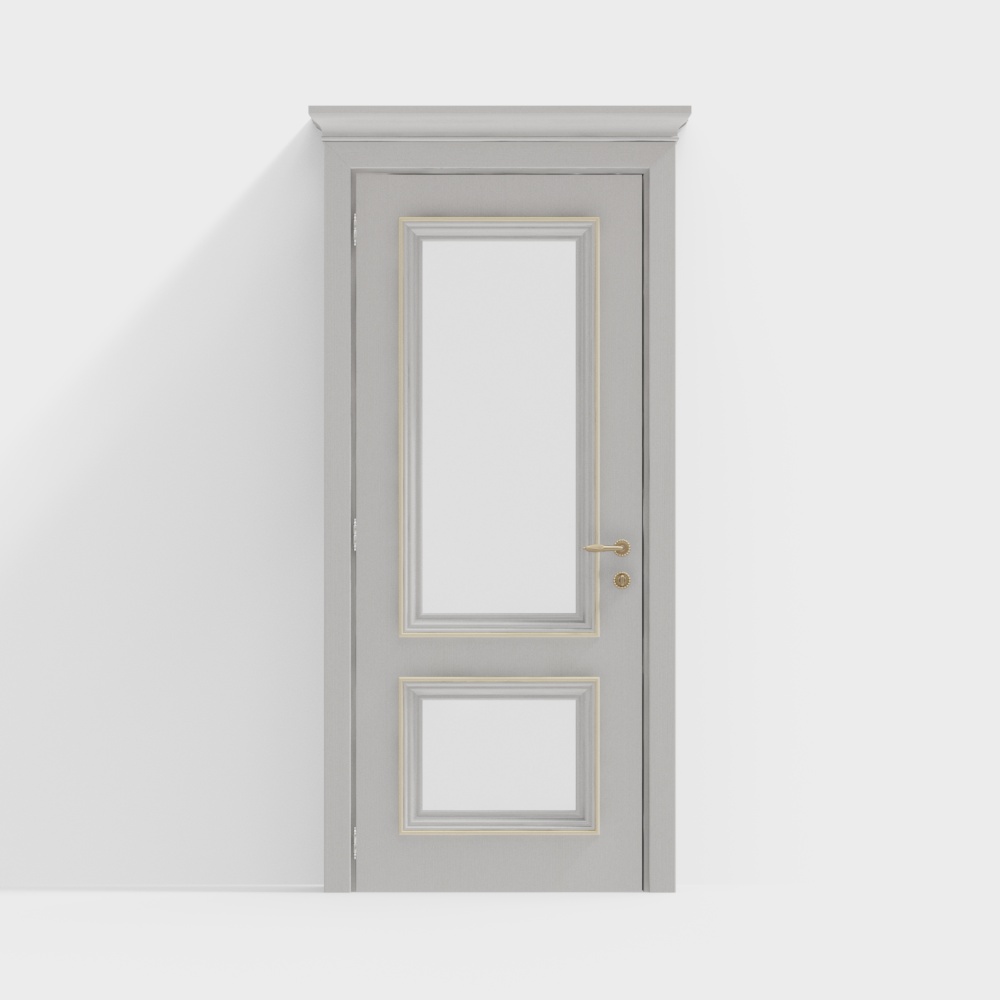Classic Gray and White Door 3D model