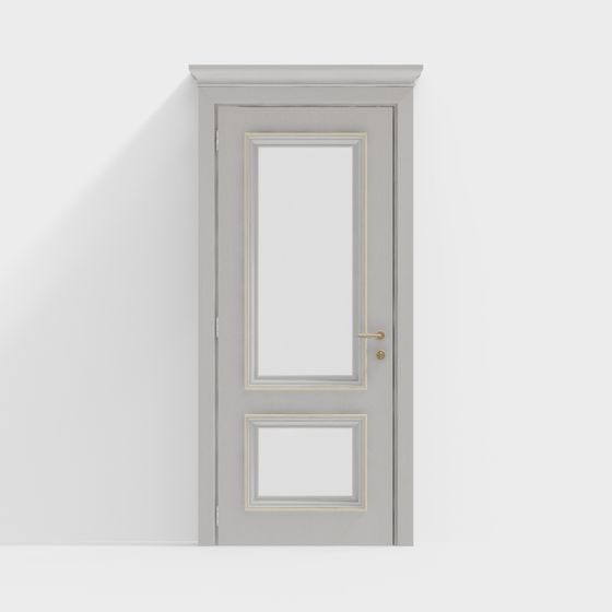 Classic Gray and White Door 3D model