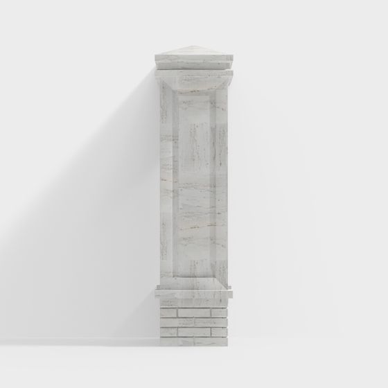 Elegant Marble Column 3D Model