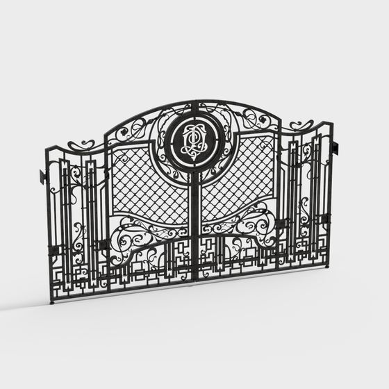 Elegant Iron Gate 3D model for Design Projects