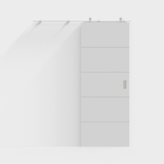 モダンドアと窓の木製インテリアドア