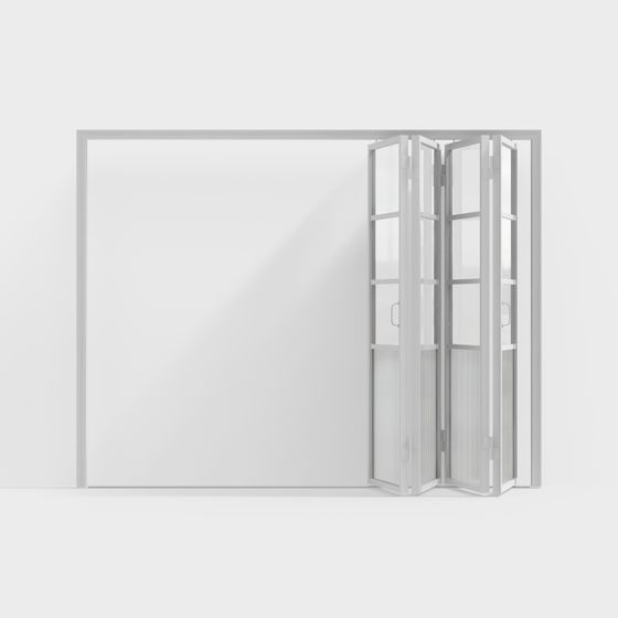 Foldable Glass Door 3D model