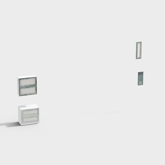 Chic Low-Poly Furniture Set 3D model for Modern Spaces