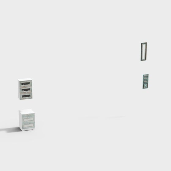 Retro Filing Cabinet 3D model for Creative Projects