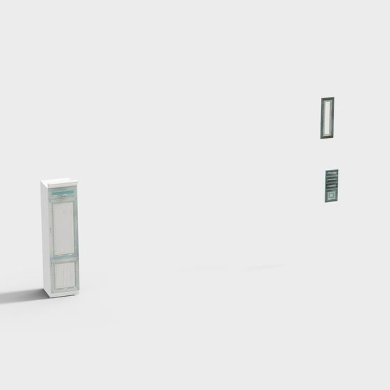 Charming Vintage Storage Cabinet 3D model for Creative Spaces