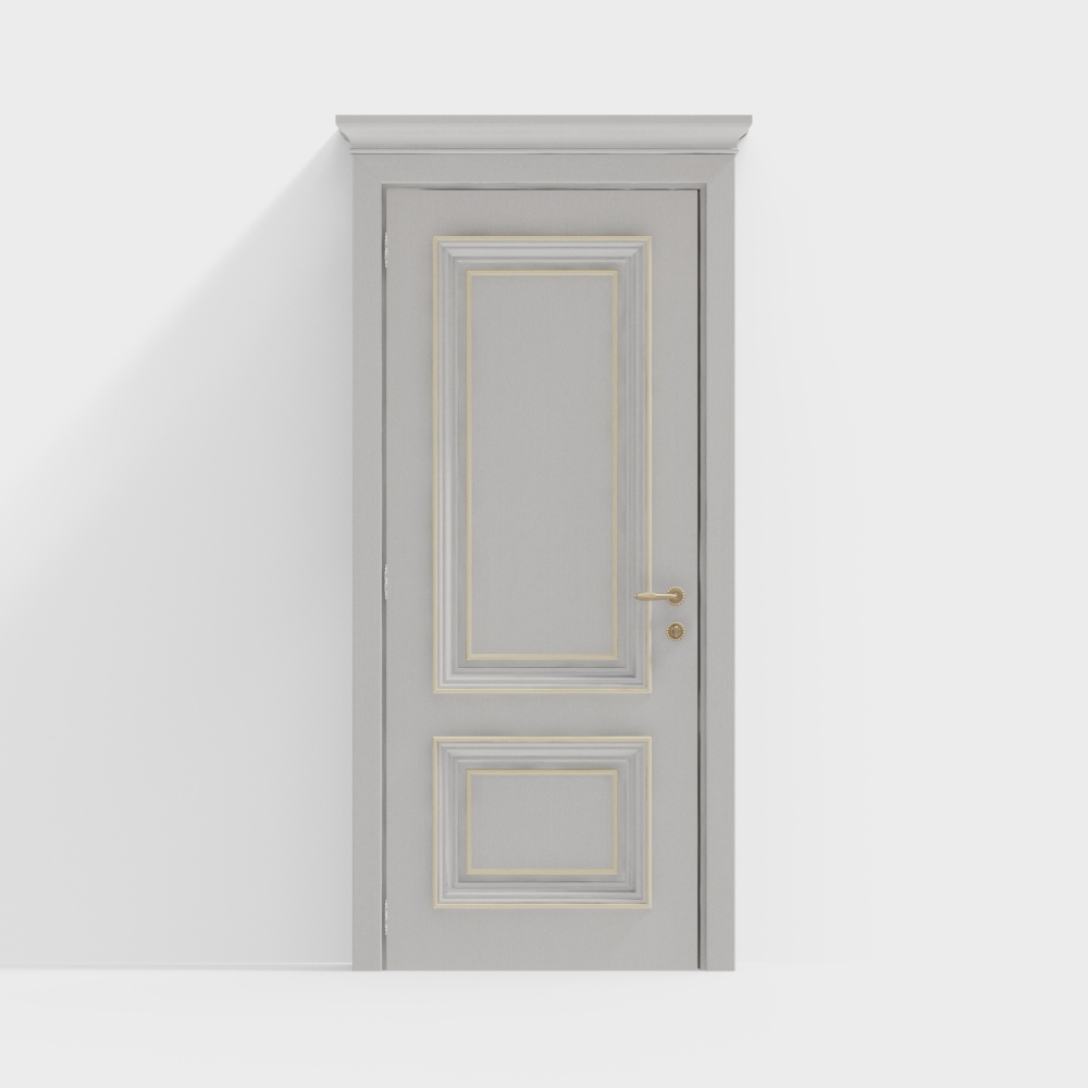 Elegant Low-Poly 3D Model Door
