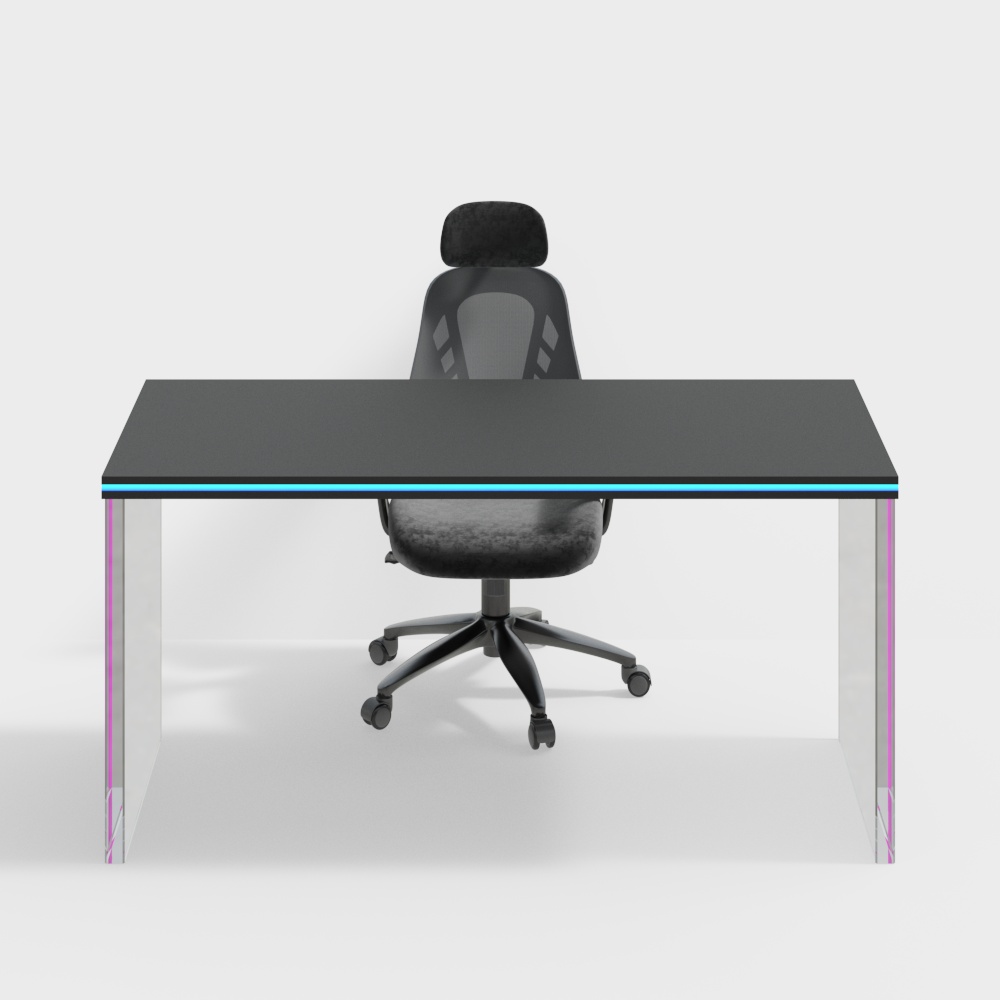 Internet cafe gaming table and chair