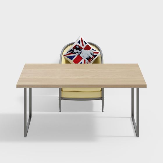 Creative Minimalist and Vintage Chair and Table Set 3D model