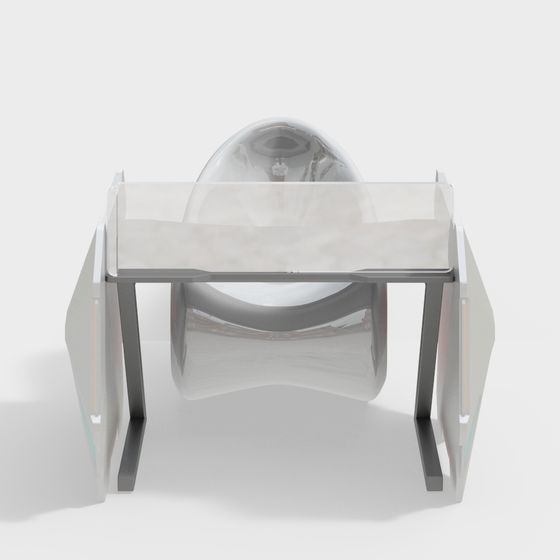 Futuristic Low-Poly High-Detail Chair 3D model