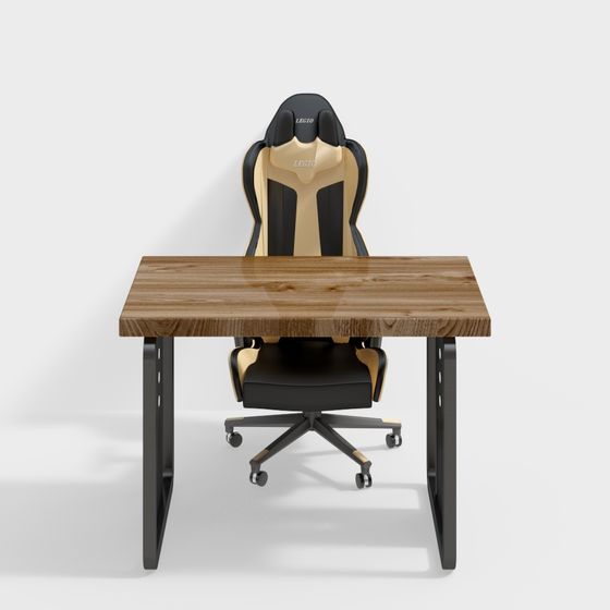 Legio Office Chair & Desk Set 3D model