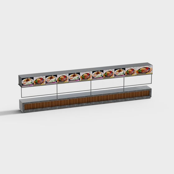 Urban Food Display Rack 3D model