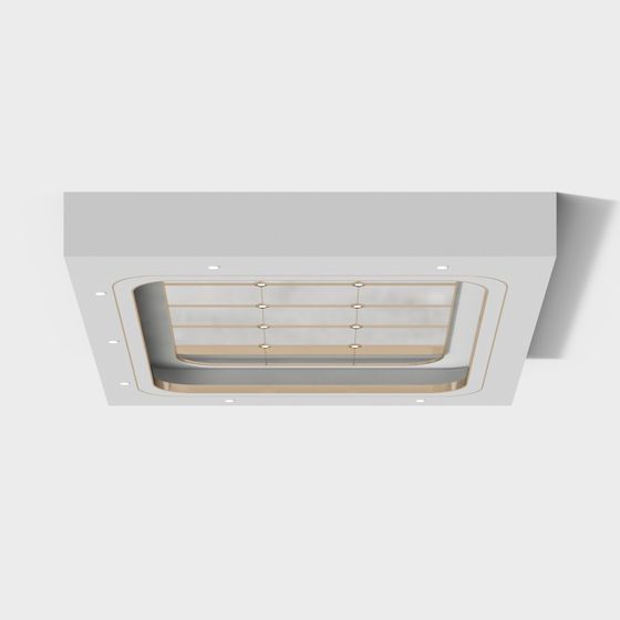 Chic Low-Polygon Ceiling Light 3D model for Modern Interiors