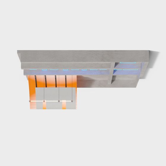 Futuristic Low-Polygon Building 3D model