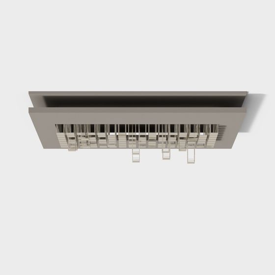 Urban Light Futuristic Building 3D model for Designers