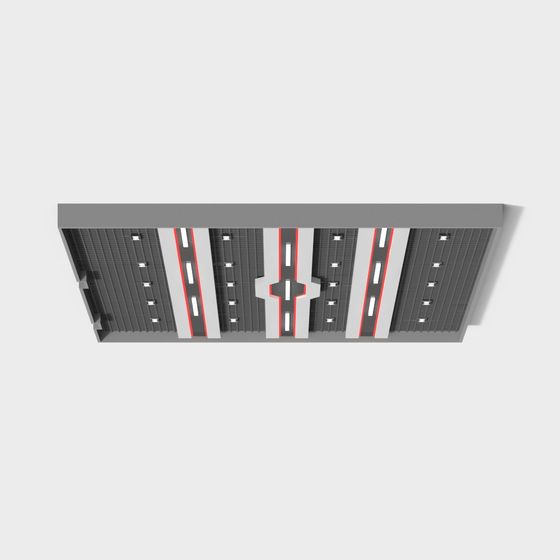 Futuristic Low Poly Ceiling Design 3D model