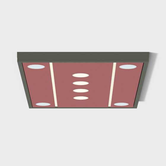 Stylish City Light Ceiling Lamp 3D model