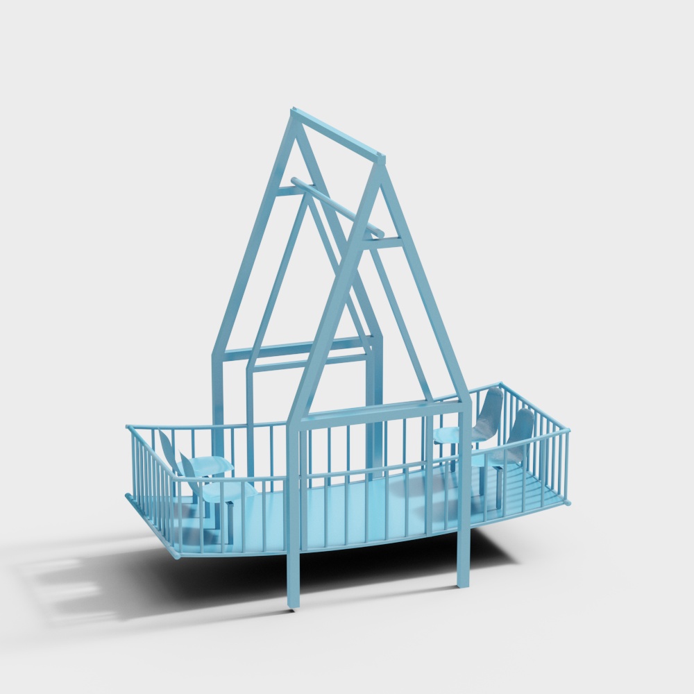 Amusement Park Carousel 3D model