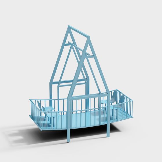 Amusement Park Carousel 3D model
