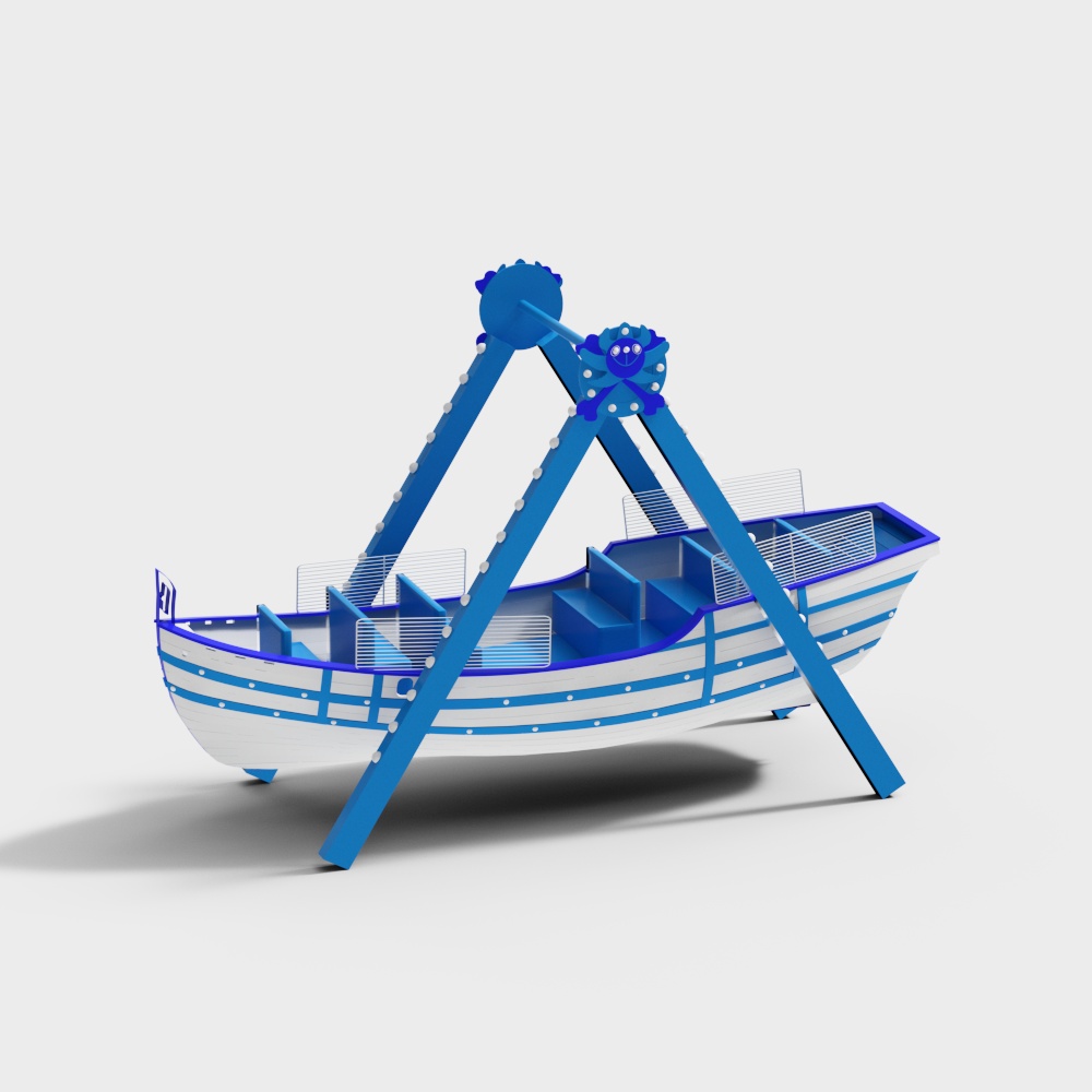 Dreamship 3D Model - Playful Low-Poly Boat