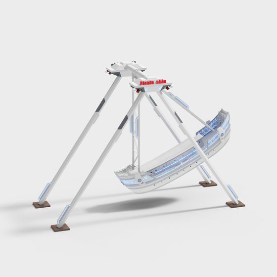 Pirate Ship Crane 3D model