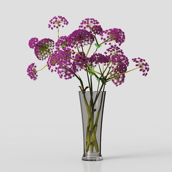 Purple Bouquet 3D model