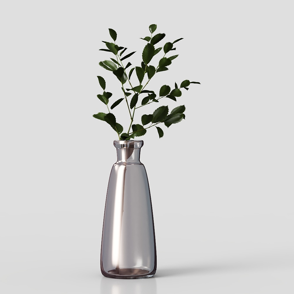 Elegant Glass Vase 3D model