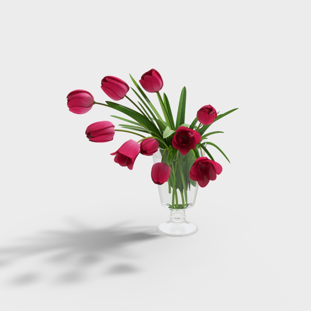 ต้นไม้สีเขียว ดอกไม้ ใบหญ้า ในแจกัน