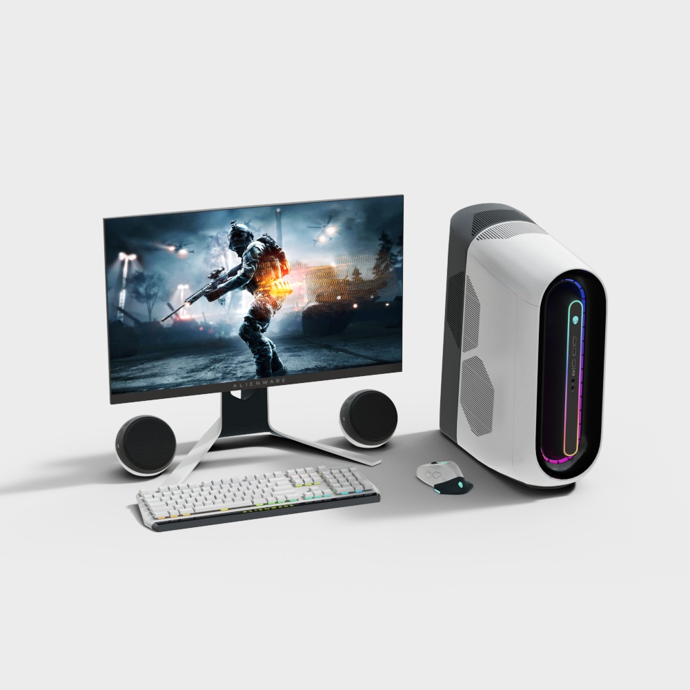 Gamer’s Dream Setup Low-Poly 3D model