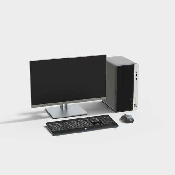 Low-Poly 3D Computer Set Model for Creative Projects