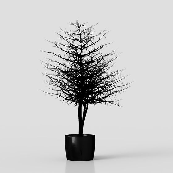 The Beauty of Withered Branches 3D Model for Modern Projects