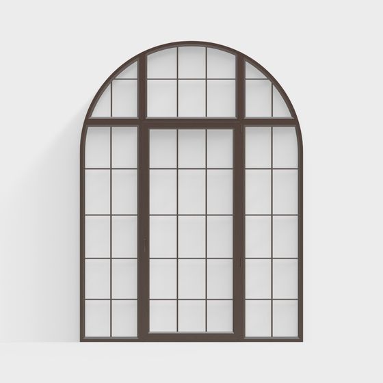 Charming Arched Window 3D Model